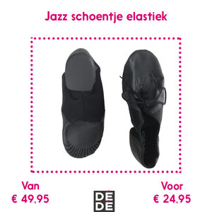 Dansschoentjes elastiek (uitverkoop)